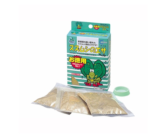 マルカン スズムシのエサ (お徳用) 90g (30gX3袋・エサ皿入) F-10 1袋 (ご注文単位1袋) 【直送品】
