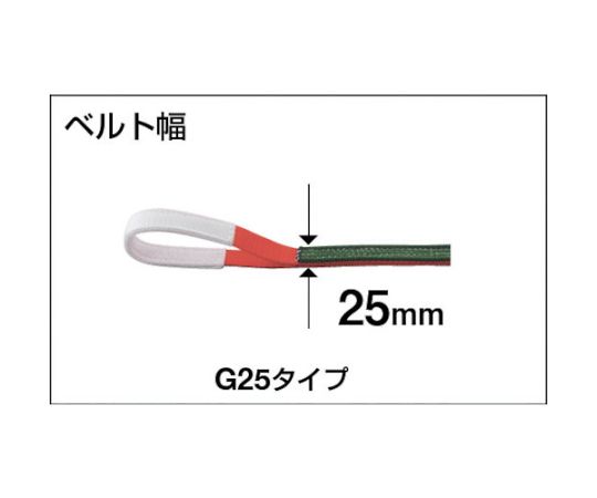 アズワン ベルトスリング JIS3等級 両端アイ形 25mmX1.0mG25-10 1本 (ご注文単位1本) 【直送品】