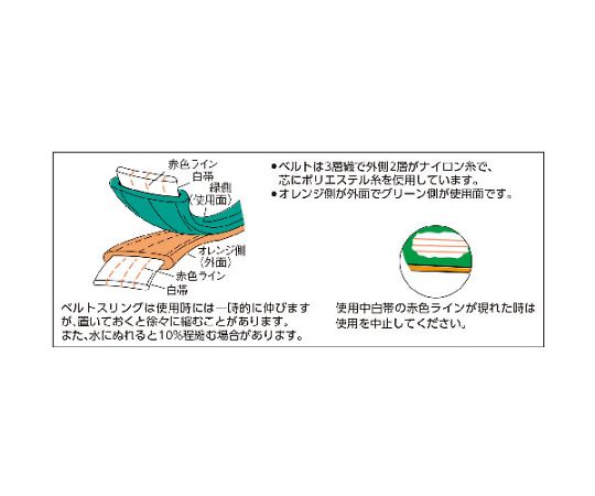 アズワン ベルトスリング JIS3等級 両端アイ形 25mmX1.0mG25-10 1本 (ご注文単位1本) 【直送品】