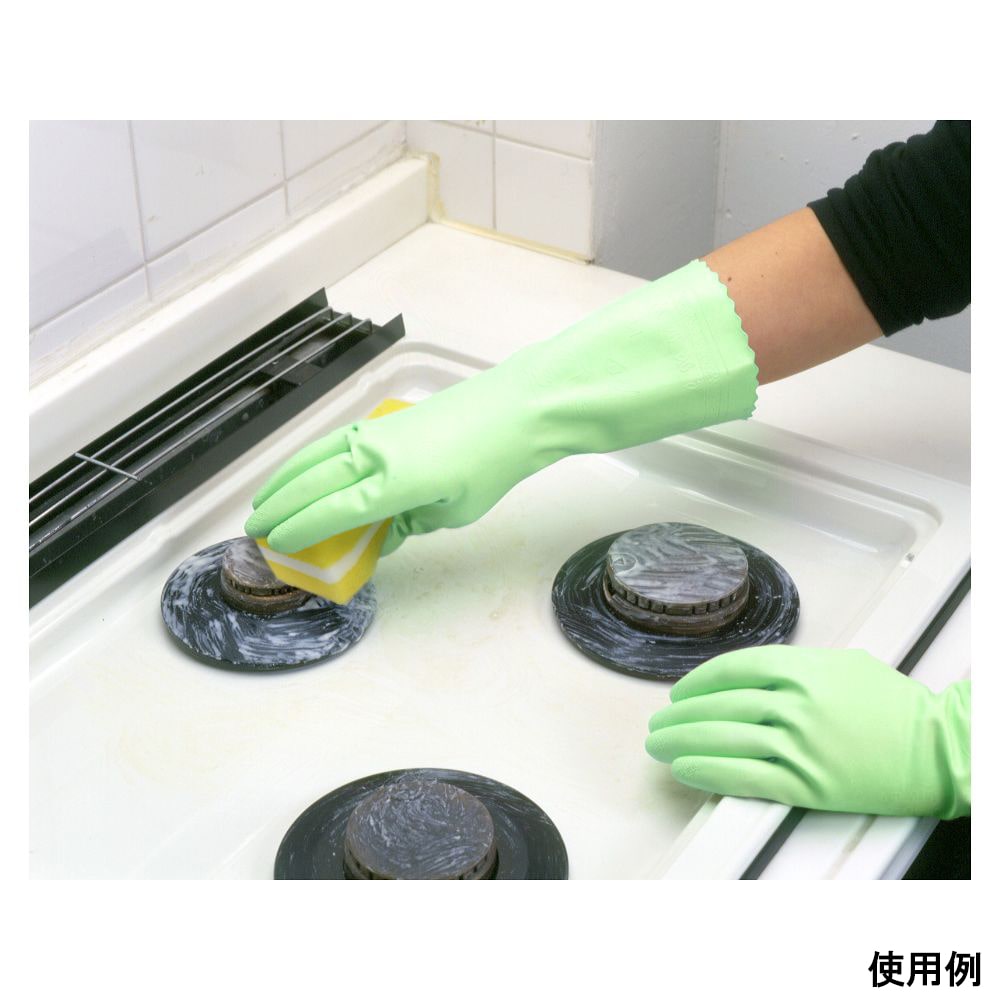 ショーワグローブ ビニトップ厚手 L グリーン 1双132-LG 1双 (ご注文単位1双) 【直送品】