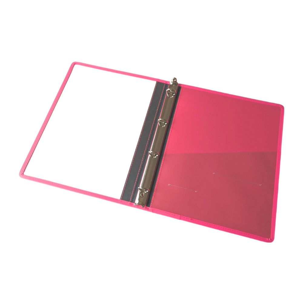 サンリーフ カルテブック (クリアータイプ) A4 4穴 レッド 背幅30mmSKC-430-4R 1冊 (ご注文単位1冊) 【直送品】