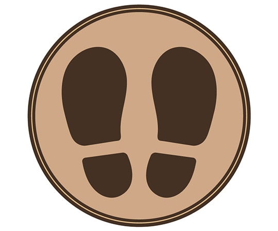 ヒサゴ フロア誘導シール 丸 ブラウン Φ210mmSR026 1枚 (ご注文単位1枚) 【直送品】