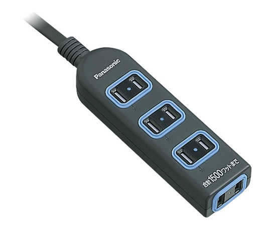 パナソニック ザ・タップX (安全設計扉 パッキン付コンセント) 4個口 5m ブラックWHA2554BKP 1個 (ご注文単位1個) 【直送品】