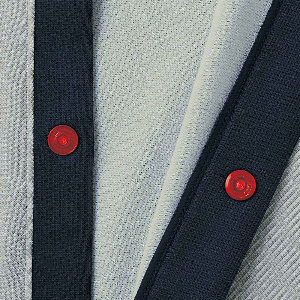 KIRAKU (トンボ) 前開きシャツ ストロベリーレッド×シルバーモク L (身丈71cm) CR800-15 L 1枚 (ご注文単位1枚) 【直送品】