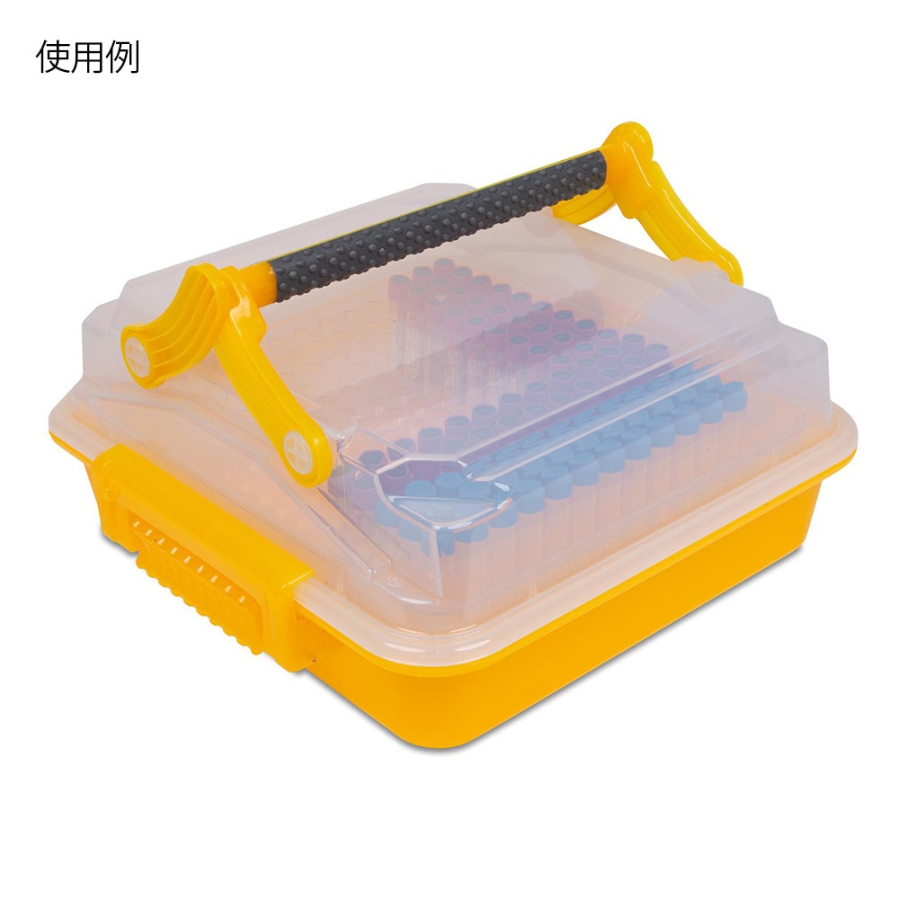 アズワン サンプル運搬ボックス (Duraporter) イエロー120928 1個 (ご注文単位1個) 【直送品】