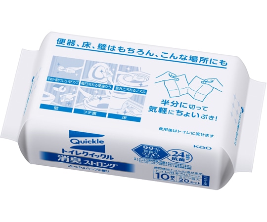 花王 トイレクイックル 消臭ストロング 詰替 1個 (10枚×2袋入) 1個 (ご注文単位1個) 【直送品】