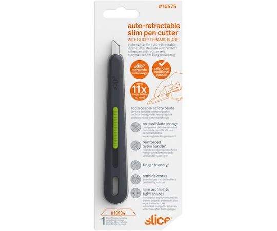 スライスジャパン スリムペンカッター刃先自動収納式10475 1本 (ご注文単位1本) 【直送品】