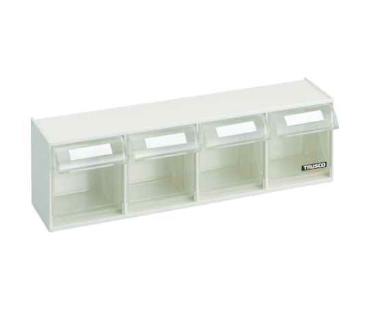 アズワン クリアポケットボックス 引出4個CPB-4 1個 (ご注文単位1個) 【直送品】