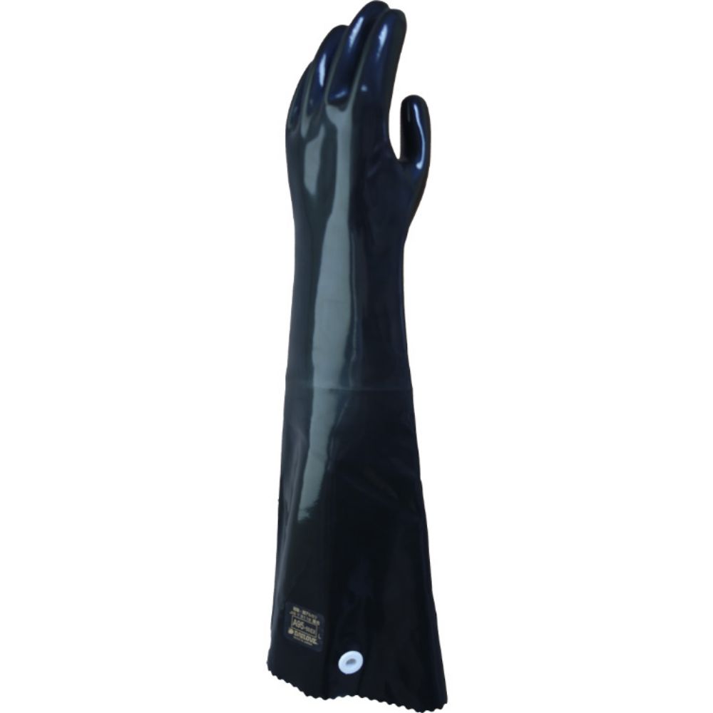 ダイヤゴム 耐酸・耐アルカリ化学防護手袋 ダイローブ 1.00mm LA96-55EX L 1双 (ご注文単位1双) 【直送品】