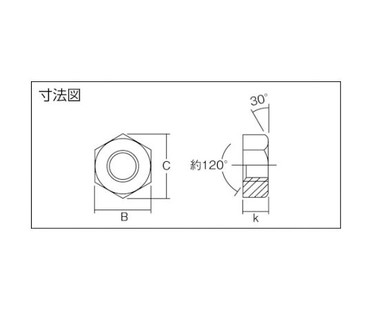 アズワン 六角ナット1種 ステンレス サイズM3×0.5 110個入B25-0003 1パック (ご注文単位1パック) 【直送品】