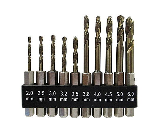 WIZ'A (アークランドサカモト) 六角軸ショートドリル ドリルセット 1本×10本入GTSD-10 1セット (ご注文単位1セット) 【直送品】