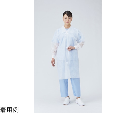 メディテックジャパン マジックテープ付不織布白衣 リブ付 50枚入 LDHMR-L 1ケース (ご注文単位1ケース) 【直送品】