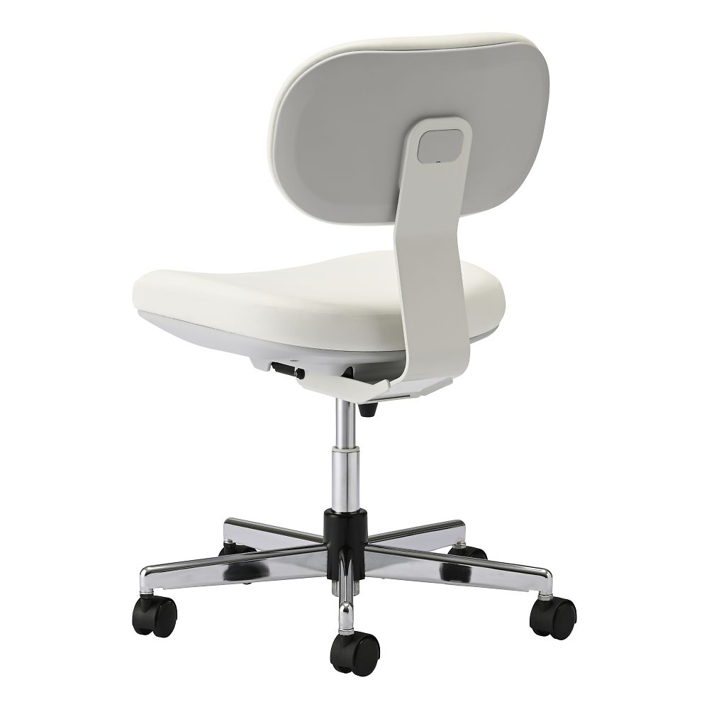 ノーリツイス 導電チェア 背付き 導電 ウレタン巻双輪キャスター (EH型) ホワイトDC-EH16W 1個 (ご注文単位1個) 【直送品】