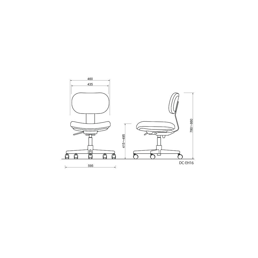 ノーリツイス 導電チェア 背付き 導電 ウレタン巻双輪キャスター (EH型) ホワイトDC-EH16W 1個 (ご注文単位1個) 【直送品】