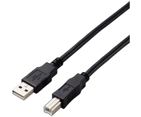 エレコム USB2.0ケーブル A-Bタイプ 仕様固定 5m ブラックU2C-AB50BK/ID 1本 (ご注文単位1本) 【直送品】