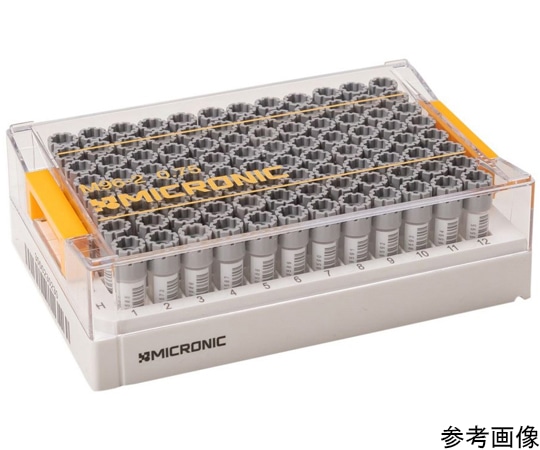 Micronic Europe B.V. 2Dバーコード付クライオチューブ Hybrid External thread 0.75mL ラック入 W1Dタイプ (側面1Dバーコード付き) 1セット (96本×10ラック入) MP52757-Y20 1セット (ご注文単位1セット) 【直送品】