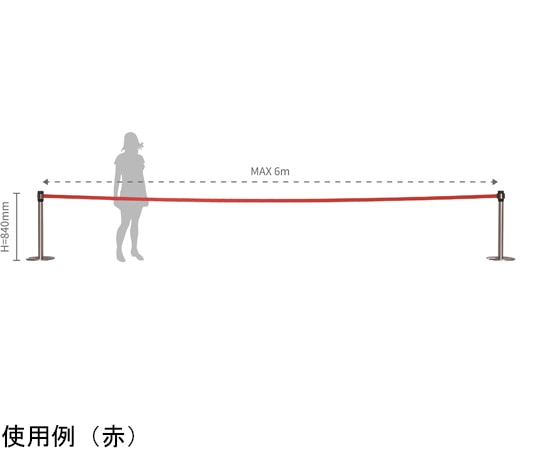 Reelex ベルトパーテーション BELPA 黒ベルトBLP-506C 1本 (ご注文単位1本) 【直送品】