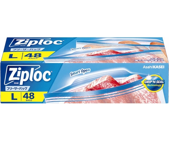 旭化成 ジップロック フリーザーバッグ L 48枚入 1個 (ご注文単位1個) 【直送品】