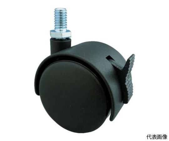 アズワン ねじ込み双輪キャスター ナイロン車輪 自在ST付 Φ50 M12TDGS-50-M12 1個 (ご注文単位1個) 【直送品】