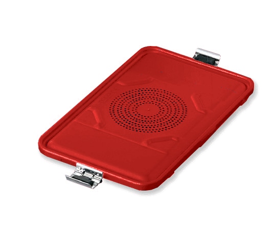 アズワン 滅菌コンテナ M用蓋 レッド 1個 (ご注文単位1個) 【直送品】