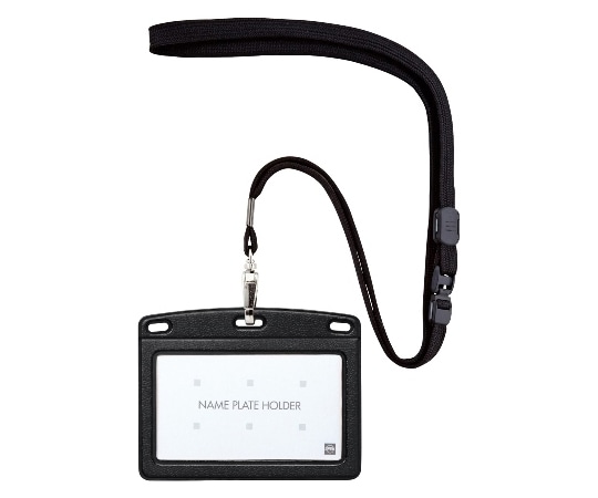 オープン工業 吊り下げ名札 レザー調 ヨコ名刺 1枚 黒N-123P-BK 1個 (ご注文単位1個) 【直送品】