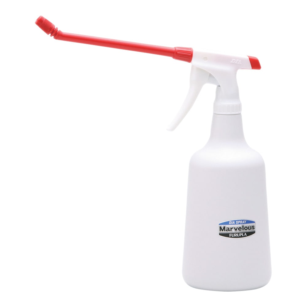 フルプラ マーベラス (アルカリ系耐用スプレーボトル) レッド 18cm角度ロングノズル 1000mLNo.4558-33 1個 (ご注文単位1個) 【直送品】
