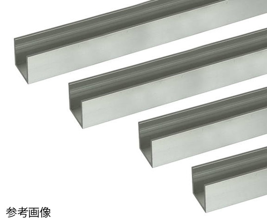 安田 アルミチャンネル 1m 2.0×15×15mm シルバー 4本組 1組 (ご注文単位1組) 【直送品】