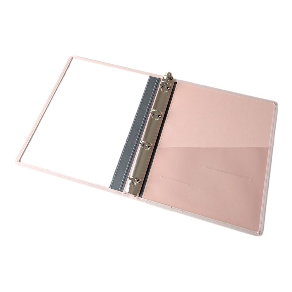 サンリーフ カルテブック (クリアータイプ) A4 4穴 ピンク 背幅40mmSKC-440-4P 1冊 (ご注文単位1冊) 【直送品】