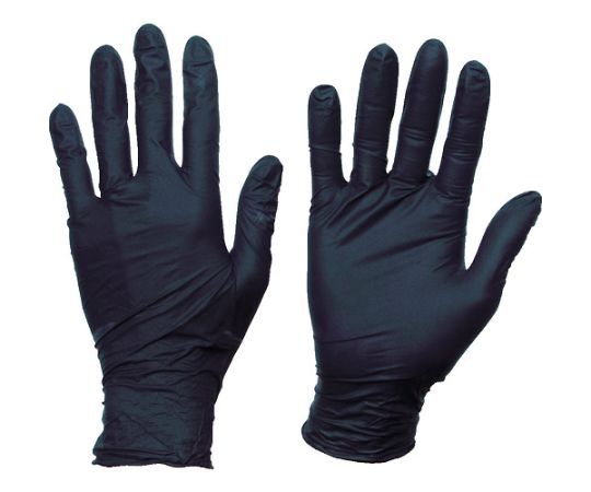 アズワン 使い捨てニトリル手袋TGスタンダード 0.08粉無黒M 100枚TGNN08BKM 1箱 (ご注文単位1箱) 【直送品】