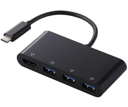 エレコム Type-Cドッキングステーション USB3.1Gen1×3ポート HDMI×1ポート 4K対応 ブラックDST-C15BK/EC 1個 (ご注文単位1個) 【直送品】