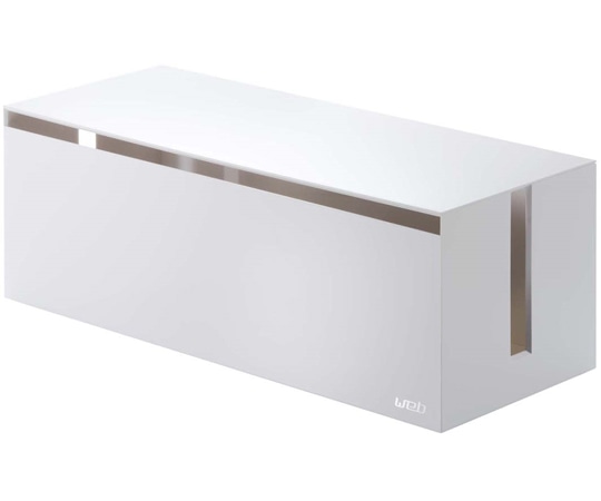 山崎実業 ケーブルボックス ウェブ L ホワイト2707 1個 (ご注文単位1個) 【直送品】