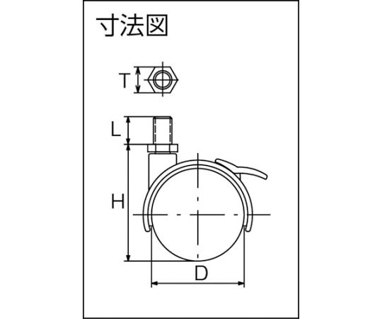 アズワン ねじ込み双輪キャスター ナイロン車輪 自在ST付 Φ40 M8TDGS-40-M8 1個 (ご注文単位1個) 【直送品】