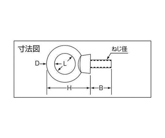 アズワン アイボルト スチール製 6mmTAB-06M 1個 (ご注文単位1個) 【直送品】