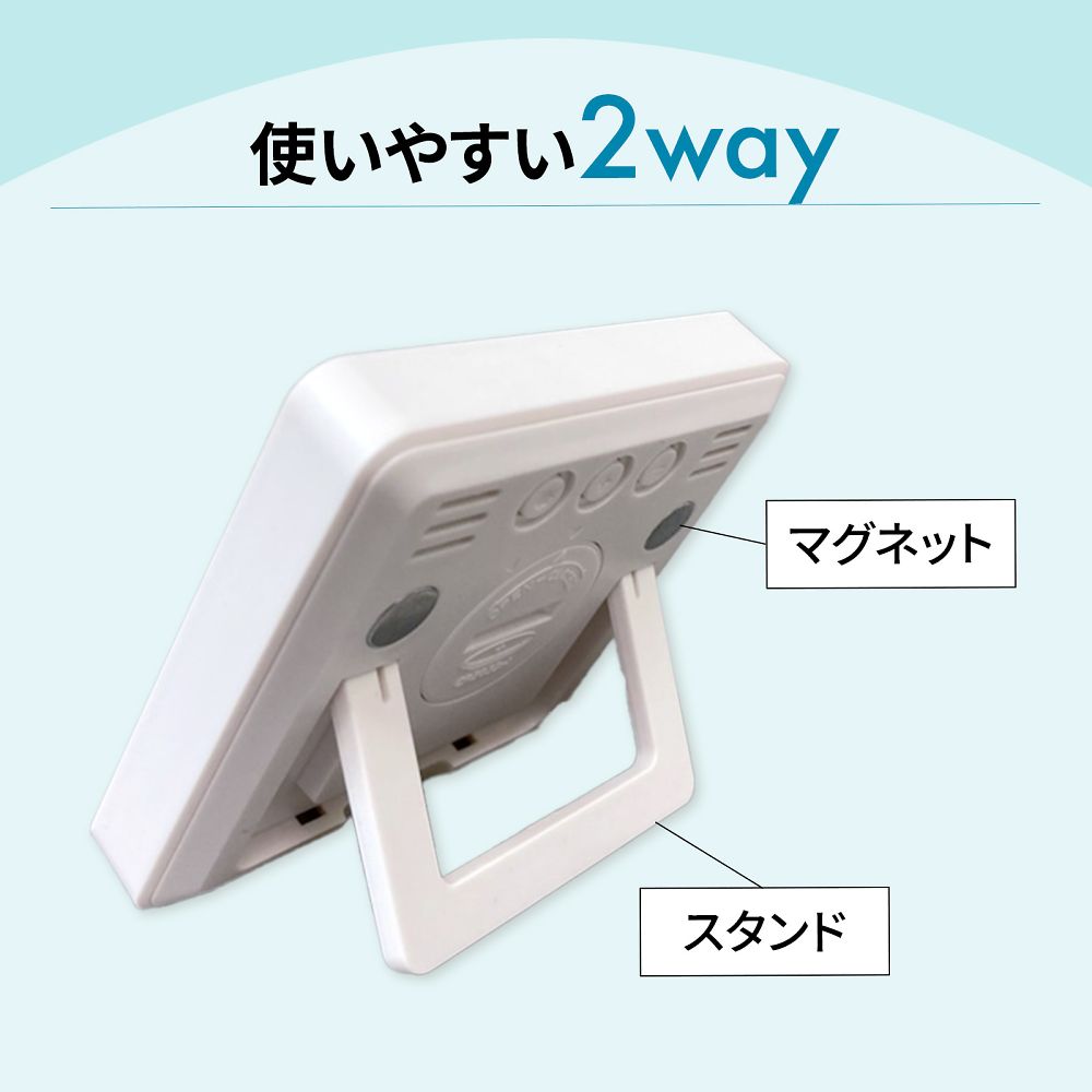 ノア精密 MAG時計付デジタル温度湿度計 ニコピタTH-112 WH-Z 1台 (ご注文単位1台) 【直送品】