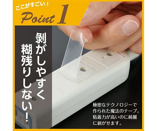 サンユー印刷 ワンダーテープ はがせる両面テープ (超強力透明仕様) 20mm幅 3m巻 1巻入WT-20-3-1 1巻 (ご注文単位1巻) 【直送品】