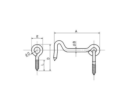 エスコ 75mm アオリ止め (ステンレス製/5個) EA951LZ-75 1袋 (ご注文単位1袋) 【直送品】