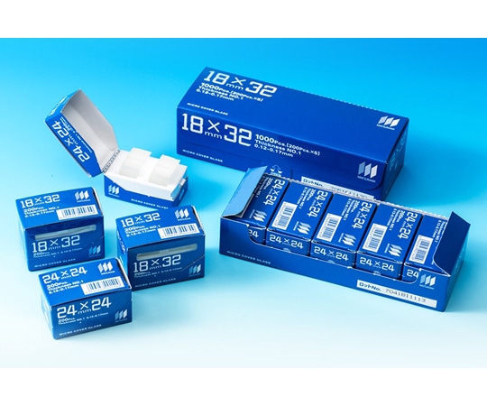 マツナミ 角カバーグラス18×18 No.1 100枚C018181 1箱 (ご注文単位1箱) 【直送品】