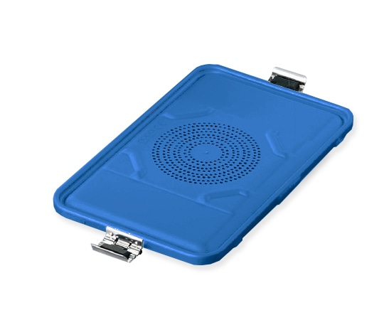 アズワン 滅菌コンテナ M用蓋 ブルー 1個 (ご注文単位1個) 【直送品】