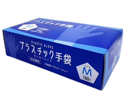 CGM プラスチック手袋 100枚入 M#006 1箱 (ご注文単位1箱) 【直送品】