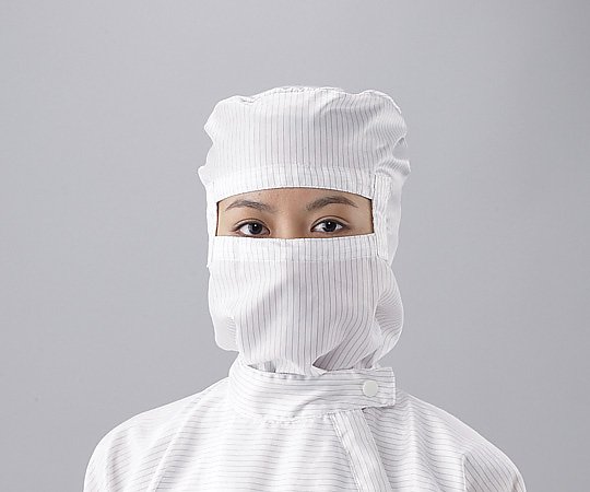 アズワン アズピュアクリーンスーツ用フード (目出しタイプ) 白 4L (クリーン洗浄済) SHW CIC 1枚 (ご注文単位1枚) 【直送品】