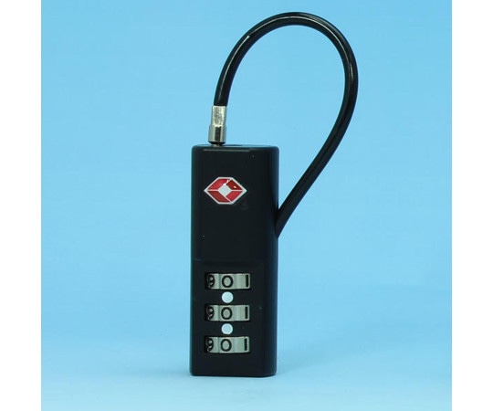 和気産業 TSAワイヤーロック 黒 本体幅19mm IB-101 1個(ご注文単位1個)【直送品】