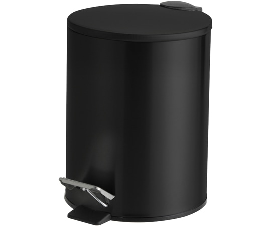 テラモト ペダルボックス 静音タイプ ブラック 5L DS-238-705-7 1個(ご注文単位1個)【直送品】