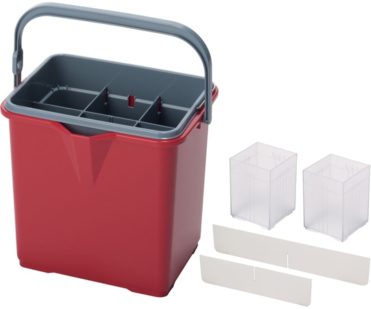 テラモト 仕切付きバケツⅡ アウターバケツ用仕切板セット エンジ CE-447-102-6 1個(ご注文単位1個)【直送品】