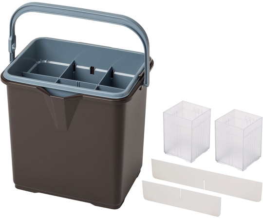 テラモト 仕切付きバケツⅡ アウターバケツ用仕切板セット ブラウン CE-447-102-4 1個(ご注文単位1個)【直送品】