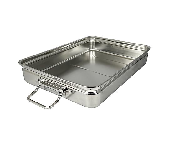 スギコ産業 スギコ 18-8 手付番重(丸棒取手 ) 中 浅型8cm SH-4735-08H 1枚(ご注文単位1枚)【直送品】