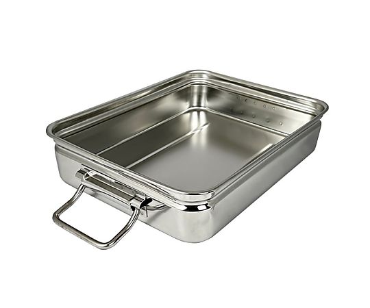 スギコ産業 スギコ 18-8 手付番重(丸棒取手) 小 浅型8cm SH-3729-08H 1枚(ご注文単位1枚)【直送品】