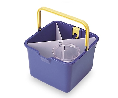 テラモト 仕切付きバケツ 青 CE-447-000-0 1個(ご注文単位1個)【直送品】
