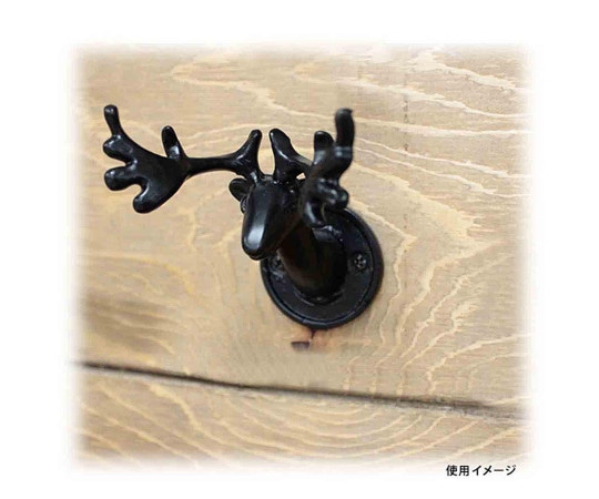 和気産業 ブラック装飾フック 幅62mm×高さ90mm×奥行90mm IK-276 1個（ご注文単位1個）【直送品】