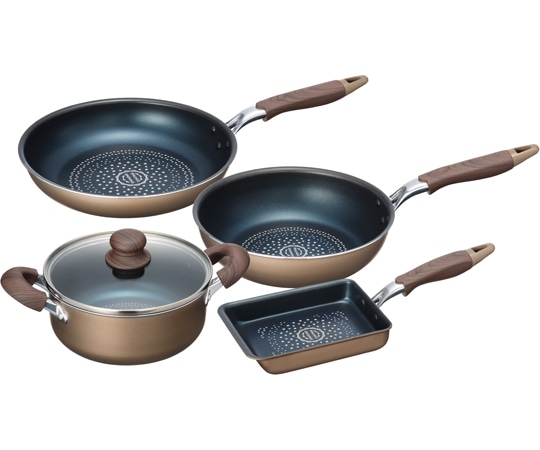 和平フレイズ ブラナーノⅡ IH対応鍋&フライパン4点セット MB-2401 1セット（ご注文単位1セット）【直送品】