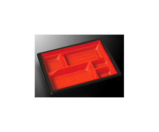 中央化学 弁当容器 CT WF-22B-27 赤黒-BK身L 600枚 23689 1ケース(ご注文単位1ケース)【直送品】